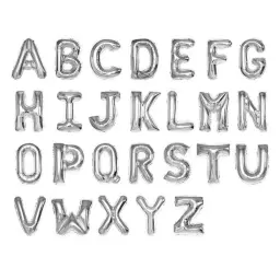 Single Silver Letter Balloon